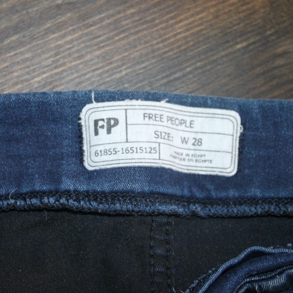 FREE PEOPLE Easy Goes It Pull On Skinny Raw Hem Denim Jeggings - Picture 7 of 8